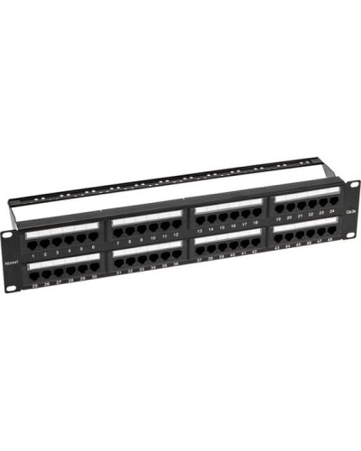 Панель коммутационная с кабельными органайзерами 19, 2U, 48 портов, UTP, RJ-45, CAT 5e REXANT PRO (02-0032) в Коврове Аксессуары для стоек и шкафов Pintop.ru