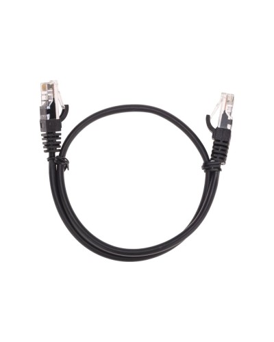Патч-корд U/UTP, CAT 5e, RJ45-RJ45, 26AWG, LSZH, черный, 0,5м REXANT 02-0102-05 в Коврове Патчкорды (медные) Pintop.ru