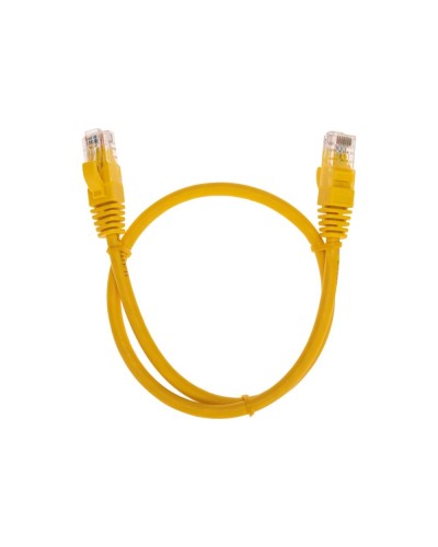 Патч-корд U/UTP, CAT 6, RJ45-RJ45, 26AWG, LSZH, желтый, 0,5м REXANT 02-0295-05 в Коврове Патчкорды (медные) Pintop.ru