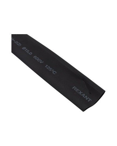 Термоусаживаемая трубка 15.0 / 7.5 мм черная (100 м/бухта) REXANT (49-1506) в Коврове Монтажные материалы Pintop.ru