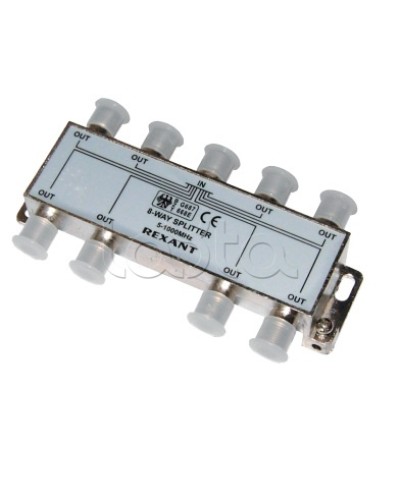 Делитель телевизионный ТВх8 под F разъём 5-1000 МГц (5шт/уп) REXANT 05-6005 в Коврове Системы видеонаблюдения Pintop.ru