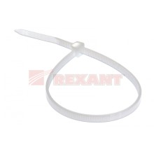 Хомут-стяжка нейлоновый 4х200 мм белый (100шт/уп) REXANT 07-0200