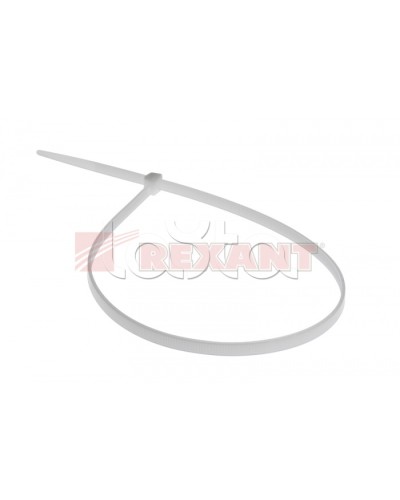 Хомут-стяжка нейлоновый 5х450 мм белый (100шт/уп) REXANT 07-0450-5 в Коврове Стяжки-хомуты Pintop.ru