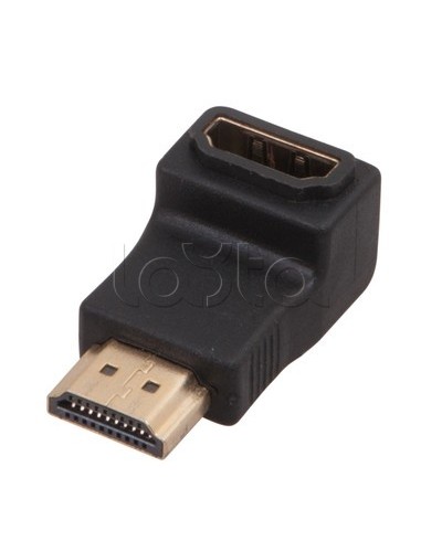 Переходник гнездо HDMI - штекер HDMI угловой GOLD (10шт/уп) REXANT 17-6805 в Коврове Проходные адаптеры Pintop.ru