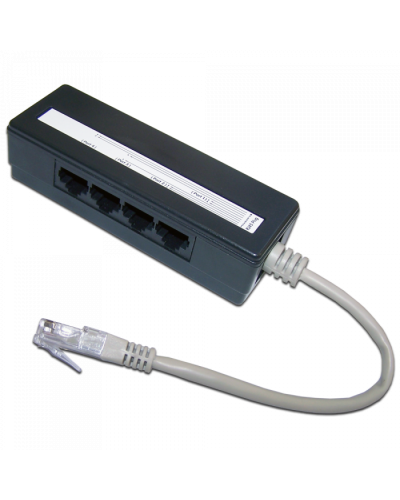Сплиттер 1 на 4 RJ-45 TWT (TWT-4U1) в Коврове Проходные адаптеры RJ-45 и разветвители Pintop.ru