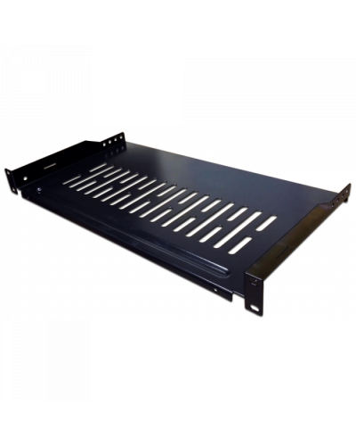 Полка фронтальная, с возможностью установки заднего фиксатора, 250 мм, 1U, 18 кг TWT (TWT-CB-SFBF250-1U/18) в Коврове Полки для шкафов и стоек Pintop.ru