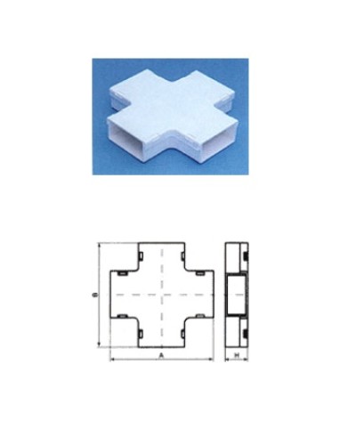 Х-соединитель с основой 15х10 на 15х10 TWT TWT-CT15/15-XB-WH в Коврове Аксессуары для кабель-канала Pintop.ru