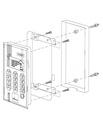 Комплект монтажный для блока вызова БВД-M200 Vizit МК-T40 в Коврове Аксессуары для многоабонентных систем Pintop.ru