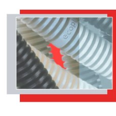 Труба гофрированная ПВХ легкая, с зондом диам. 25 мм (1шт=50м) Экопласт 10125-50