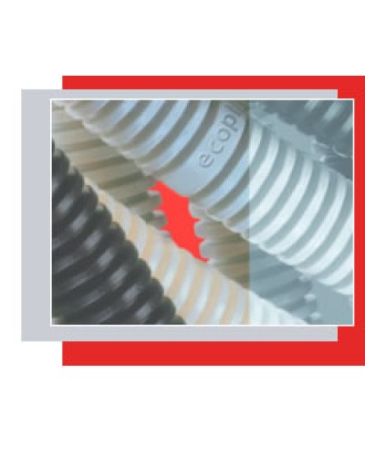 Труба гофрированная ПВХ легкая, с зондом диам. 40 мм (1шт=20м) Экопласт 10140-20 в Коврове Труба гофрированная Pintop.ru