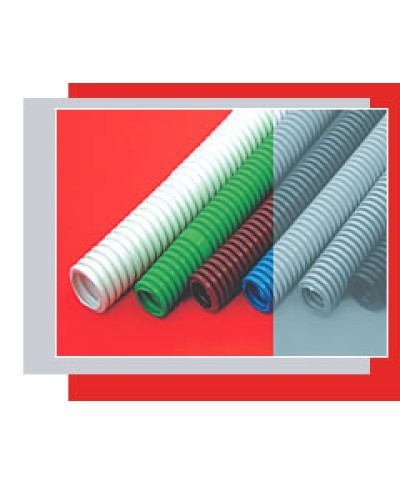 Труба гофрированная ПНД легкая диам 16 мм, с зондом, без галогена Экопласт 20116HF в Коврове Труба гофрированная Pintop.ru