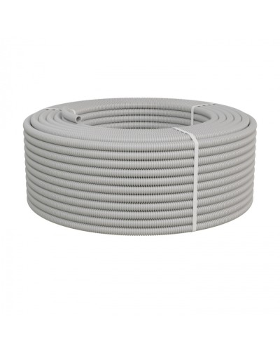 Труба ПНД-FRUF гофрир. тяжелая, с зондом, без галогена, трудногорючая, атмосферостойкая,цвет серый, диам. 20мм (100м) Экопласт (21120HFR-UF) в Коврове Труба гофрированная Pintop.ru