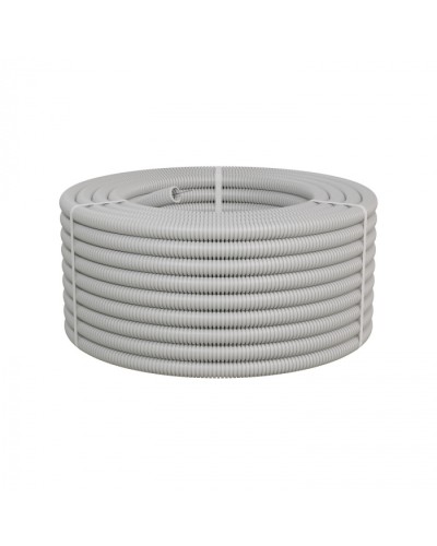 Труба ПНД-FRUF гофрир. тяжелая, с зондом, без галогена, трудногорючая, атмосферостойкая,цвет серый, диам. 32мм (25м) Экопласт (21132HFR-UF) в Коврове Труба гофрированная Pintop.ru