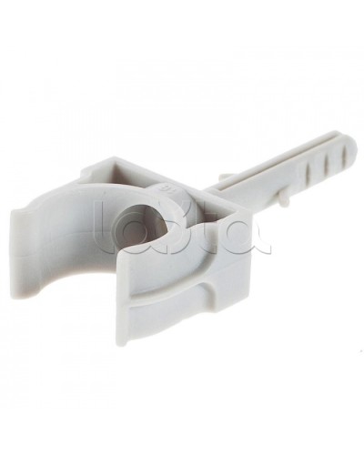 Держатель с дюбелем без шурупа для гофрированной или жесткой гладкой трубы D16 мм Экопласт 41416 в Коврове Держатели, клипсы, скобы Pintop.ru