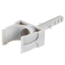 Держатель с дюбелем без шурупа для гофрированной или жесткой гладкой трубы D 20мм (100 шт/уп) Экопласт 41420