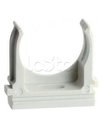 Держатель (клипса) для гофрированной или жесткой гладкой трубы D20 мм, без галогена Экопласт 41720HF в Коврове Держатели, клипсы, скобы Pintop.ru