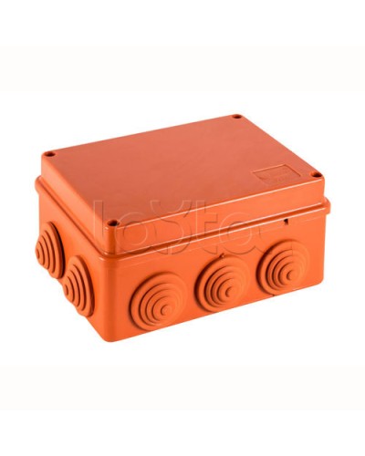 JBS150 Коробка огн. E110, о/п 150х110х70мм, без галогена, 10 вых., IP55, 5P, (0,15-2,5 мм2), цвет оранж. Экопласт (43099HF) в Коврове Коробки (ОКЛ) Экопласт Pintop.ru