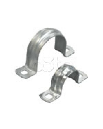 Скоба оцинкованная с двумя отверстиями для трубы D25мм, м.о.8,5-6,0мм (1уп=100шт) Экопласт (43625P) в Коврове Держатели, клипсы, скобы Pintop.ru