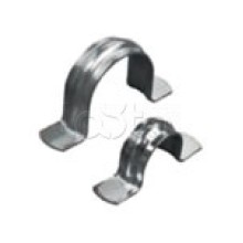 Скоба оцинкованная двухлапковая без монтажного отверстия, для трубы D50мм (1уп = 50шт) Экопласт (43651)