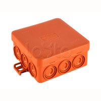 JBL085 Коробка огн. E110, о/п 85х85х38мм, без галогена, 12 вых., IP55, 3P, (0,15-6,0 мм2), цвет оранж. Экопласт (43775HF)