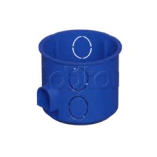 Коробка установочная D68x62мм со стык. ушками, межцентр. 71мм, IP20, цвет синий (1шт) Экопласт (44659-1)