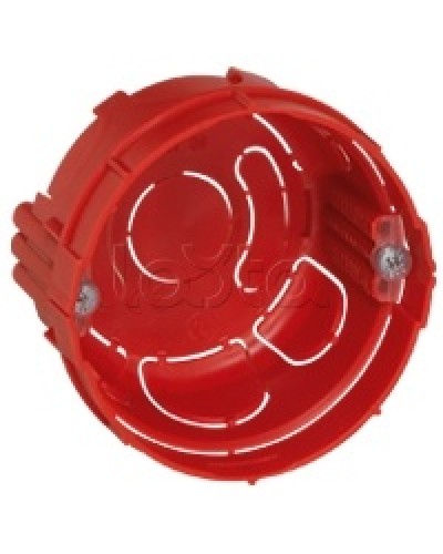 Коробка установочная D65x40мм со стык. ушками межцентр. 71мм, IP20, красный Экопласт 44660 в Коврове Распределительные коробки Pintop.ru