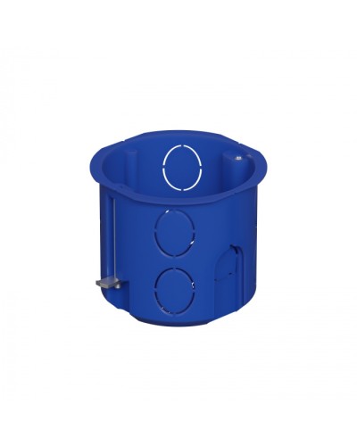 Коробка установочная для г/к D68x62мм с металл. лапками, межцентр 71мм, цвет синий IP20 Экопласт (44665) в Коврове Распределительные коробки Pintop.ru