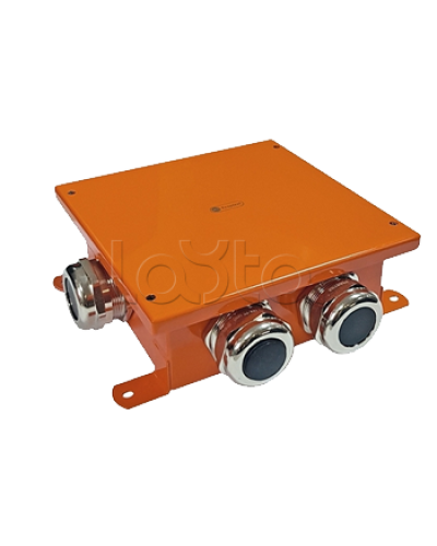 SMB120 Коробка металлическая, огн. E-110,о/п 120х120х60, 4 метал. гермоввода, IP66, 6P, (2,5-16 мм2), цвет оранж. Экопласт (56434) в Коврове Распределительные коробки Pintop.ru