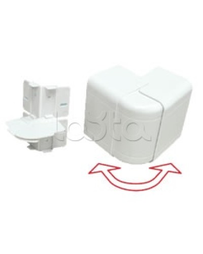 Угол внешний изменяемый 100х40 с задней стенкой и разделителем для кабель-канала серии ARC-LAN Экопласт 576214 в Коврове Аксессуары для кабель-канала Pintop.ru