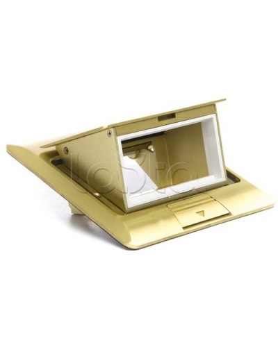 Люк в пол на 2 модуля (45х45мм), латунь Экопласт 70020 в Коврове Системы лючков и колонн Pintop.ru