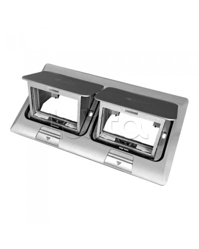 Люк в пол на 2x1,5 поста (45х45мм) в комплекте с коробкой и суппортом, сталь Экопласт (70026) в Коврове Системы лючков и колонн Pintop.ru