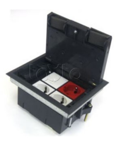 Люк в пол на 4 модуля (45х45 мм), с суппортом и коробкой, стальной Экопласт 70040 в Коврове Системы лючков и колонн Pintop.ru