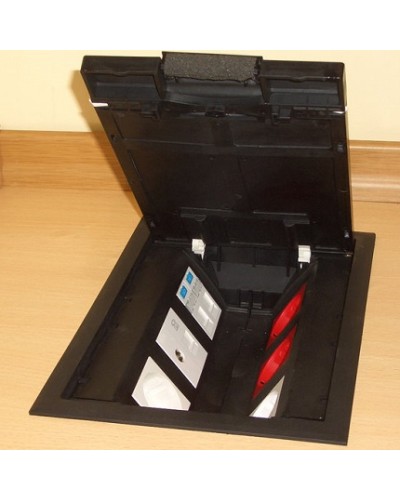 Люк в пол на 6 модулей (45х45мм) с суппортом и коробкой, пластик Экопласт 70062 в Коврове Системы лючков и колонн Pintop.ru