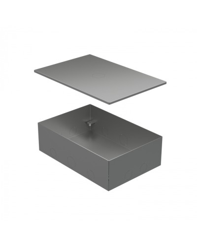 BOX/6-8 Металлическая коробка с крышкой для заливки в пол 249,6х167,6х75мм Экопласт (70161) в Коврове Распределительные коробки Pintop.ru