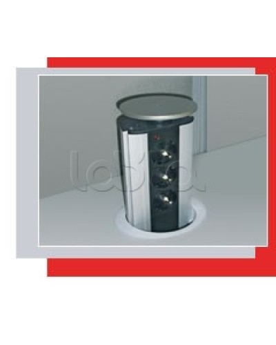 Блок розеточный настольный, 3 розетки (45х45мм) Экопласт 70303 в Коврове Блоки розеток Pintop.ru