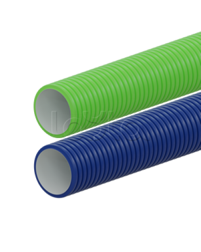 Вентиляционная труба гибкая двустенная для воздуховода (ПНД), антистатическая и антибактериальная D75мм, цвет красный (1шт=50м) Экопласт (803075RD) в Коврове Труба гофрированная Pintop.ru