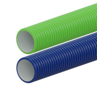 Вентиляционная труба гибкая двустенная для воздуховода (ПНД), антистатическая и антибактериальная D75мм, цвет фиолетовый (1шт=50м) Экопласт (803075VT)