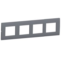 Рамка 4-постовая (серебристый металлик) LK45 Экопласт (854403)