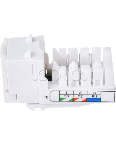 Механизм розетки телефонной (6 контактов) RJ-12 LK45 (Экопласт) (855600) в Коврове Розетки компьютерные и телефонные Pintop.ru