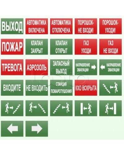 Оповещатель пожарный световой Ирсэт-Центр БЛИК-С-12М Автоматика отключена(надпись на зеленом фоне) в Коврове Оповещатели Pintop.ru