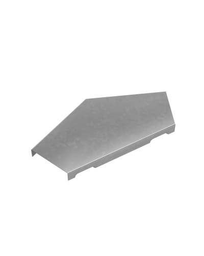 Крышка горизонтального угла 45 гр. 50 мм ПЛЮС INOX304 КМ-Профиль (KGLplus45-50 INOX304) в Коврове Аксессуары для лотков Pintop.ru