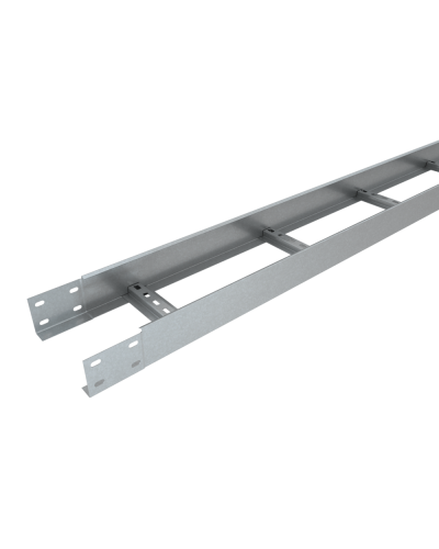 Лоток лестничный 80х300х1,2 L2000 мм Быстрый монтаж HD КМ-профиль (LLS80-300-1.2-2000 HD) в Коврове Кабельные лотки Pintop.ru