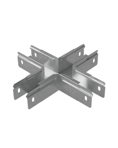 Х-разветвитель прямой 50х50 мм ПЛЮС HD85 КМ-профиль (PXDplus50-50 HD85) в Коврове Аксессуары для лотков Pintop.ru