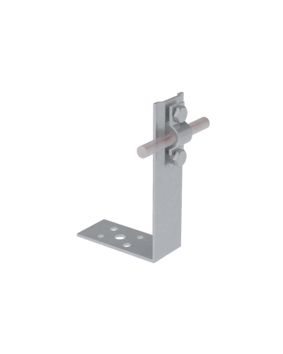 Угловой держатель болтовой для прутка Ø 5-10 мм H80 мм КМ-Профиль (UDB-H80-D5-10) в Коврове Монтажные материалы Pintop.ru