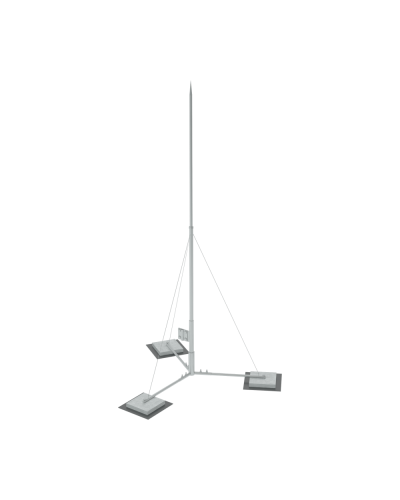 Вольностоящая молниеприемная мачта составная H11,1 м разборное основание HD КМ-Профиль (RTVMR-H11.1 HD) в Коврове Монтажные материалы Pintop.ru