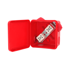 Коробка распределительная огнестойкая КРОПС-П3, IP54, габаритные размеры 80х80х50 мм, для кабелей сечением до 4 мм2, 3 клеммы КМ-Профиль (FRJB-KM-P3-4-03-КРОПС-IP54)