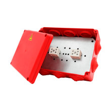 Коробка распределительная огнестойкая КРОПС-П6, IP55, габаритные размеры 240х195х90 мм, для кабелей сечением до 4 мм2, 16 клемм КМ-Профиль (FRJB-KM-P6-4-16-КРОПС-IP55)
