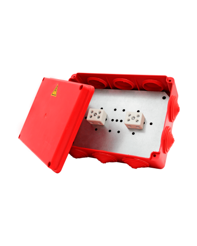 Коробка распределительная огнестойкая КРОПС-П4, IP54, габаритные размеры 150х110х70 мм, для кабелей сечением до 10 мм2, 3 клеммы КМ-Профиль (FRJB-KM-P4-10-03-КРОПС-IP54) в Коврове Распределительные коробки Pintop.ru