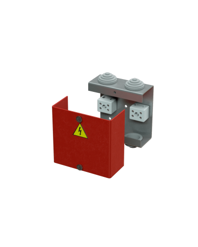 Коробка распределительная огнестойкая КРОПС, IP41, габаритные размеры 80х80х35 мм, для кабелей сечением до 6 мм2, 2 клеммы КМ-Профиль (FRJB-KM-ST1-6-02-КРОПС-IP41) в Коврове Распределительные коробки Pintop.ru