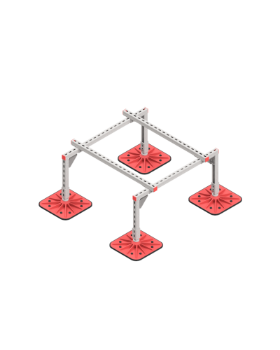 Опорная конструкция для установки оборудования TECHNORAPTOR FOOT 1000х1000 HD КМ-профиль (KM-TR-F-SSEI-1000-1000 HD) в Коврове Системы видеонаблюдения Pintop.ru